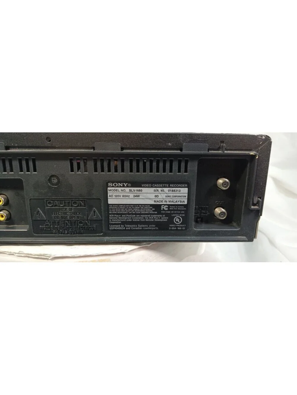 Sony SLV-N60 VHS VCR 4-Head Hi-Fi Stereo Video Cassette Recorder Tested Works